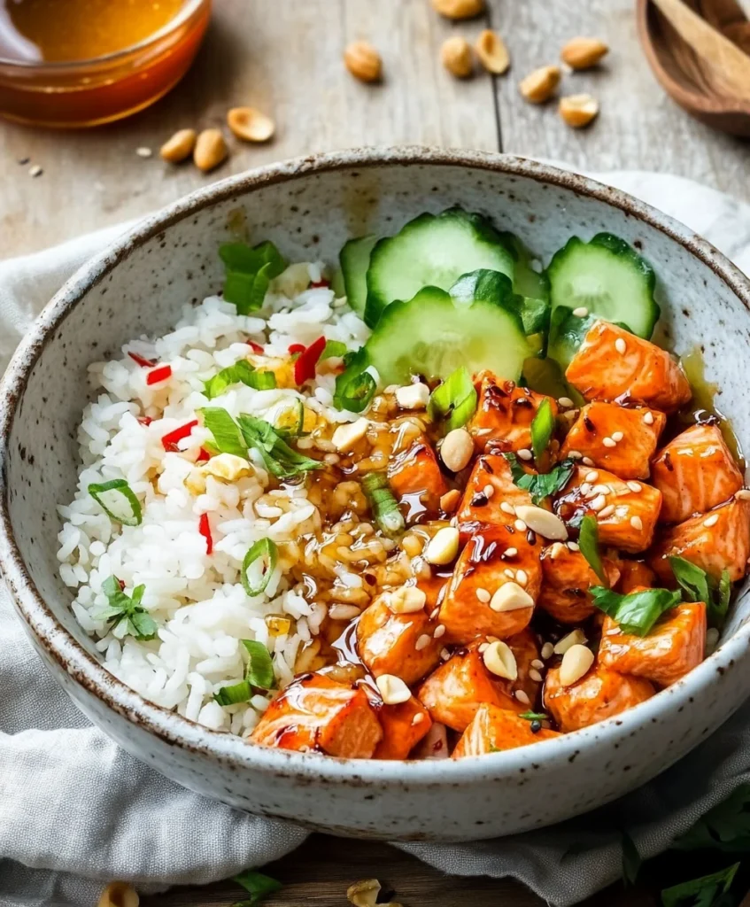 Korean Salmon Rice Bowl