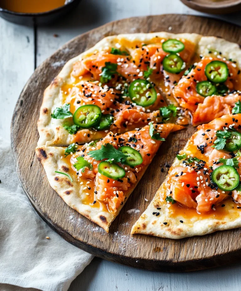 Spicy Salmon Sushi Pizza