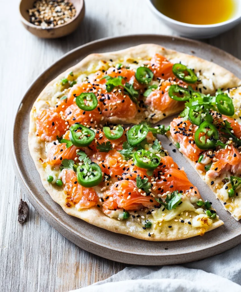 Spicy Salmon Sushi Pizza