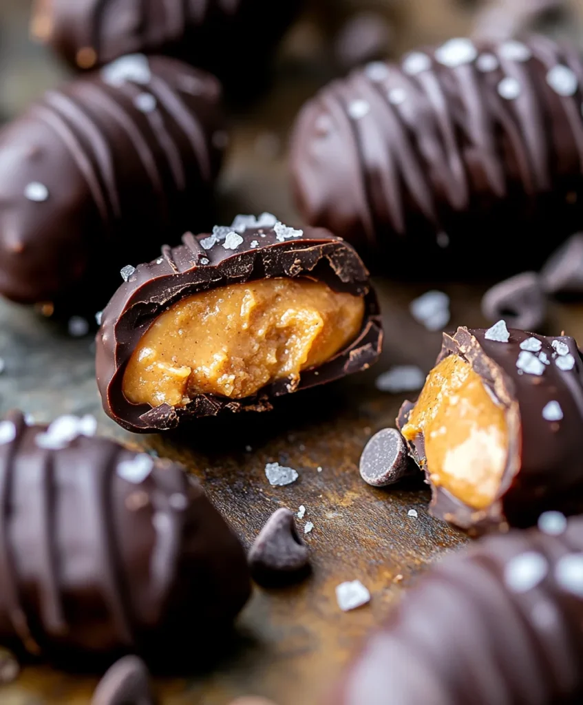 Chocolate Covered Stuffed Dates