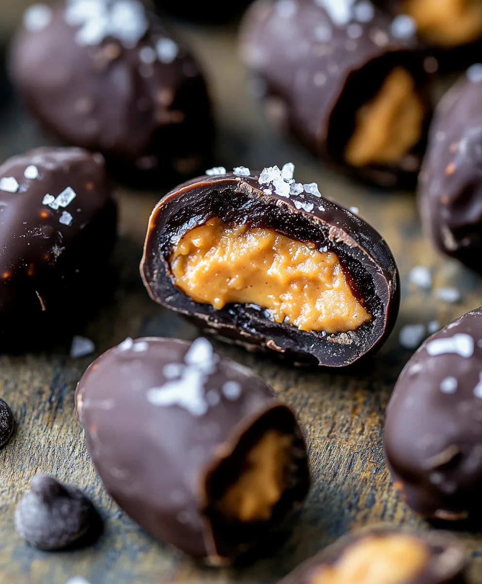 Chocolate Covered Stuffed Dates