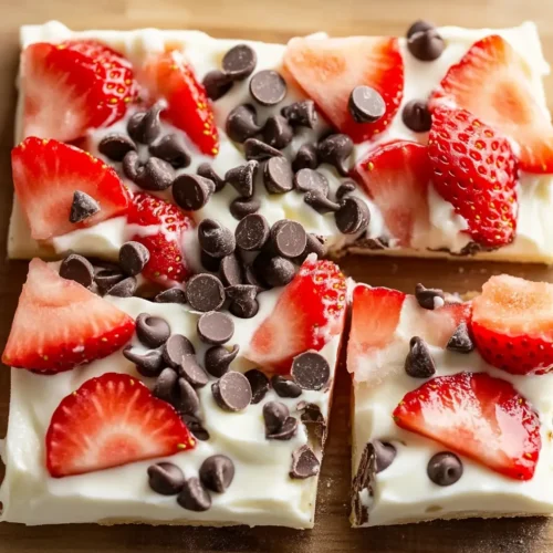 Strawberry-Chocolate Greek Yogurt Bark