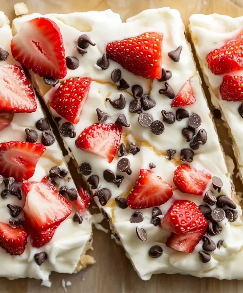 Strawberry-Chocolate Greek Yogurt Bark