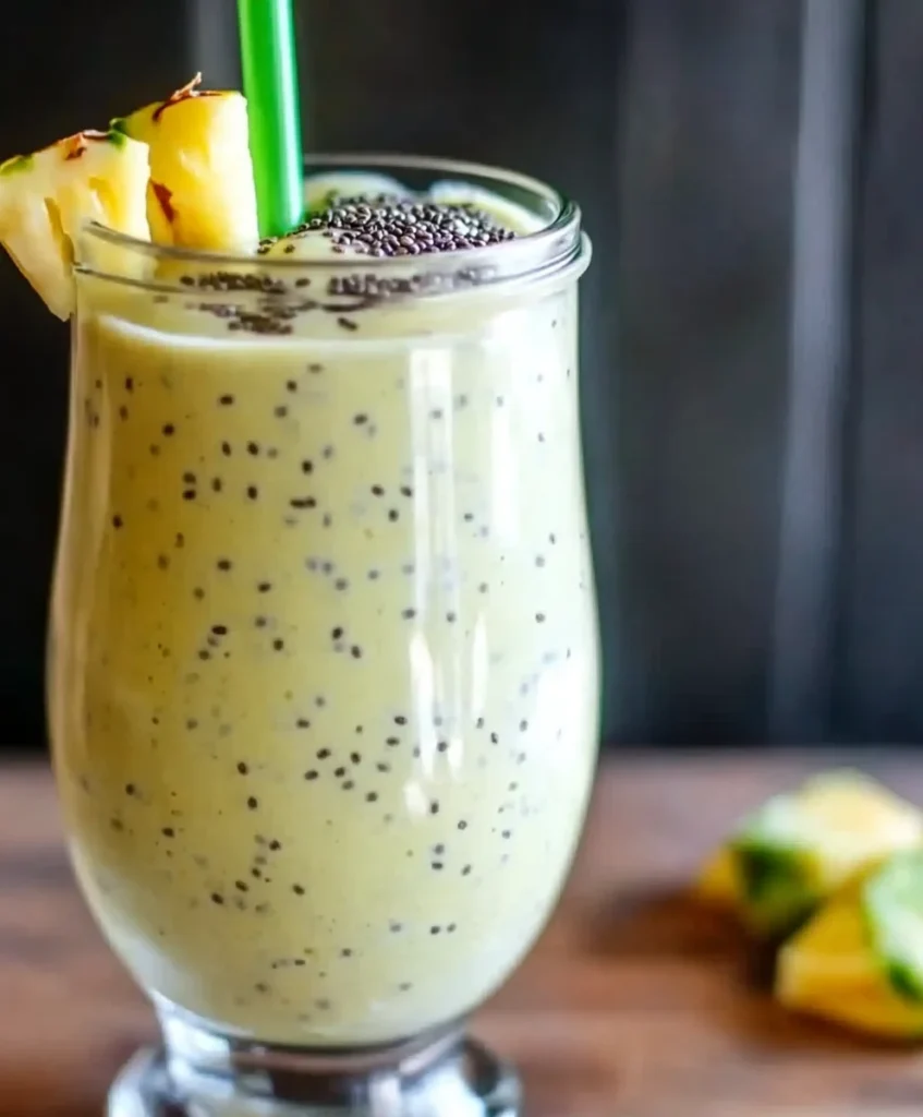 Kiwi, Pineapple & Chia Seed Smoothie