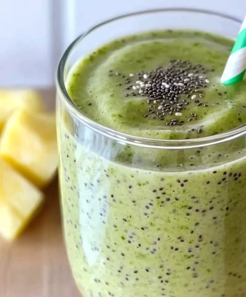Kiwi, Pineapple & Chia Seed Smoothie