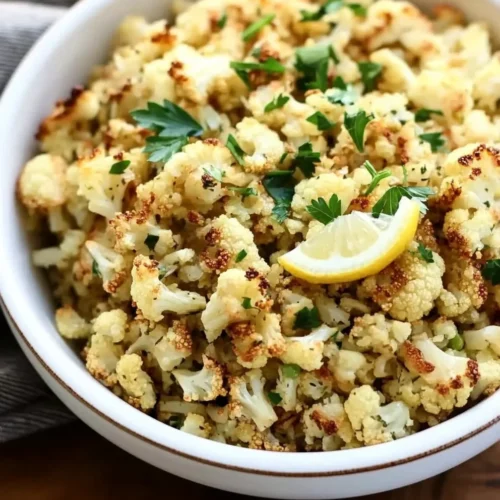 Cauliflower Rice with Garlic and Lemon
