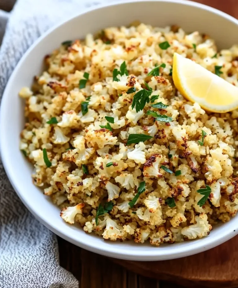 Cauliflower Rice with Garlic and Lemon