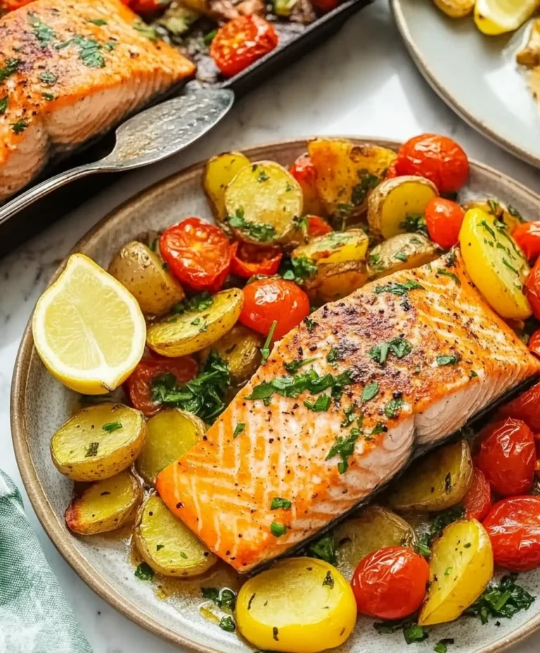 Salmon with Roasted Vegetables