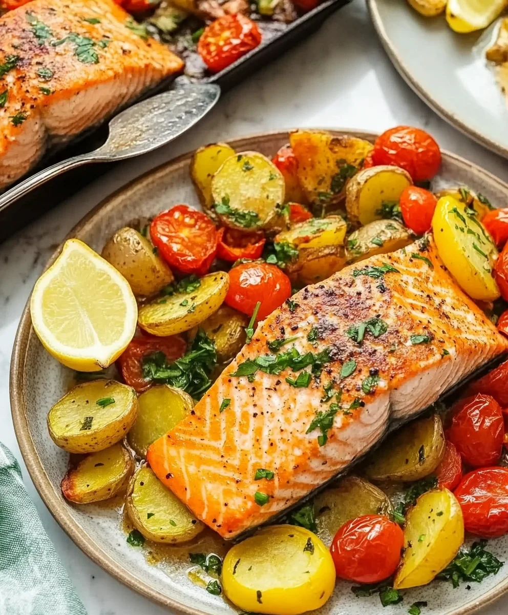 Salmon with Roasted Vegetables