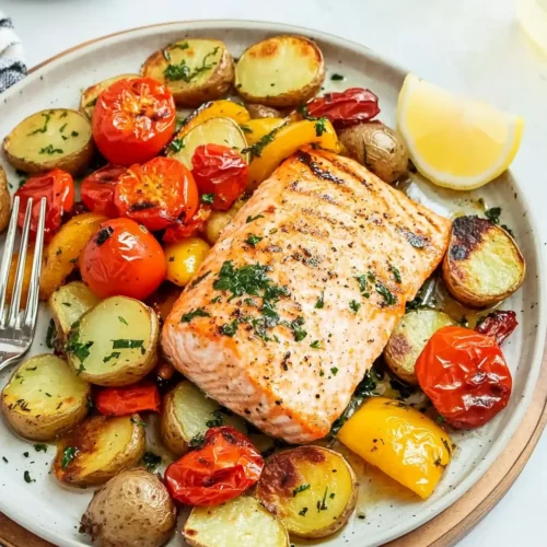 Salmon with Roasted Vegetables