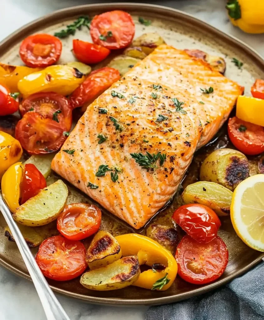 Salmon with Roasted Vegetables