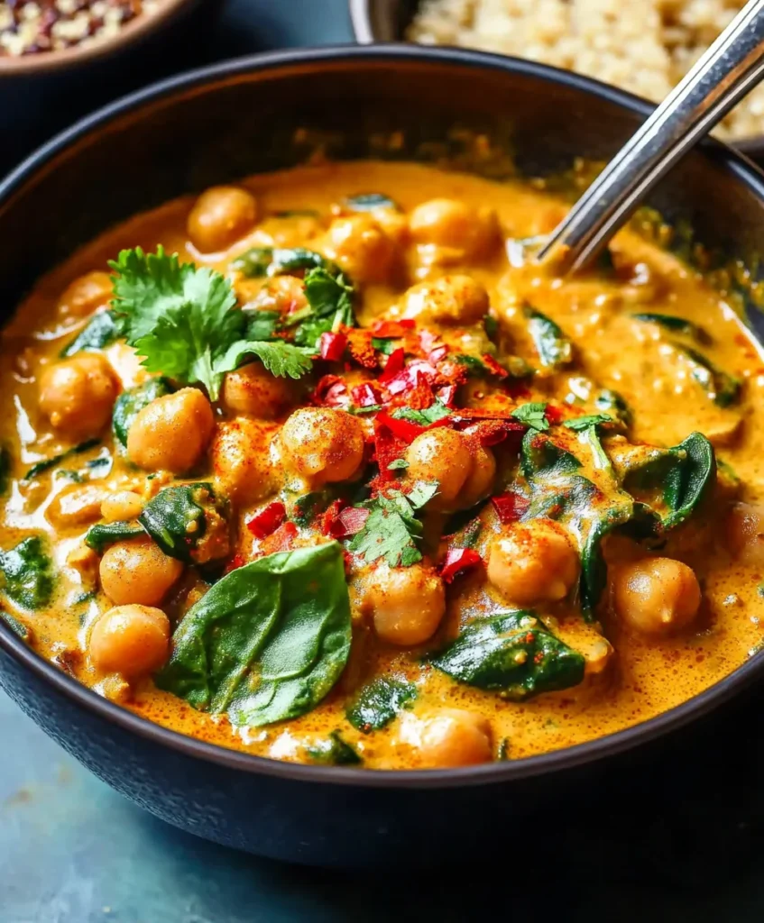 Chickpea and Spinach Curry
