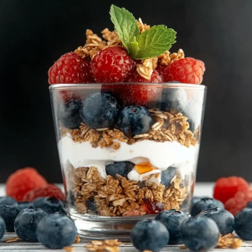 Greek Yogurt Parfait with Berries and Granola