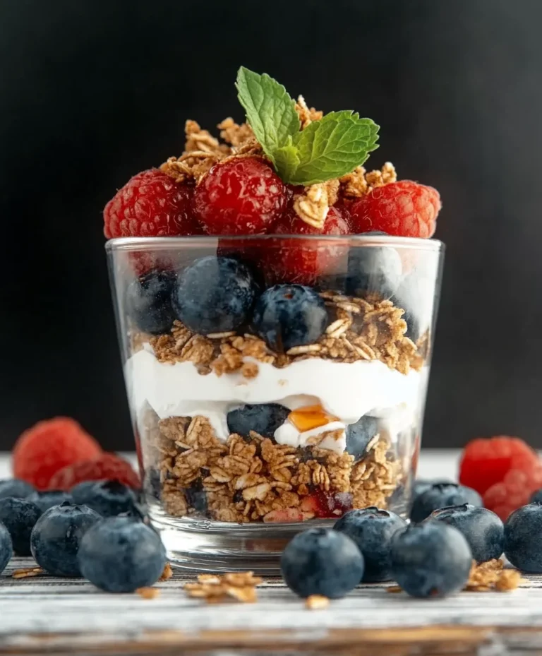 Greek Yogurt Parfait with Berries and Granola