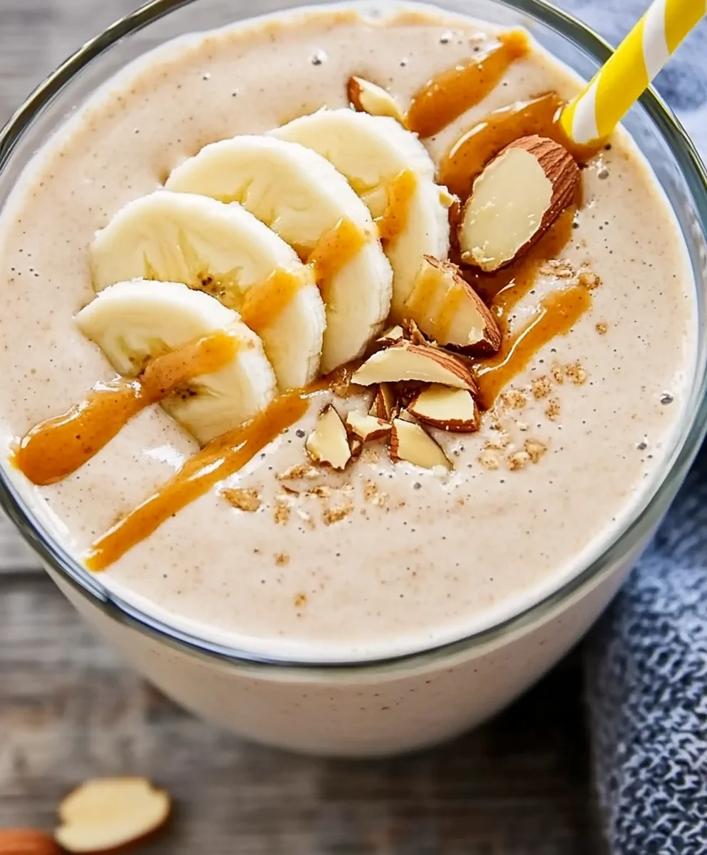 Protein-Packed Smoothie Bowl with Banana & Almonds