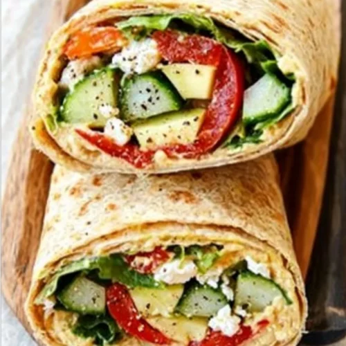 Veggie Hummus Wraps